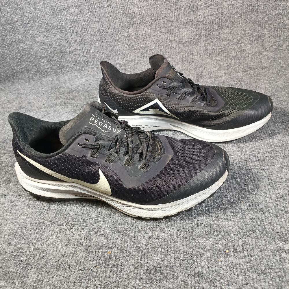 Nike Air Zoom Pegasus 36 Trail Women Size 8.5 Black Running Shoes Zoom Air Trail